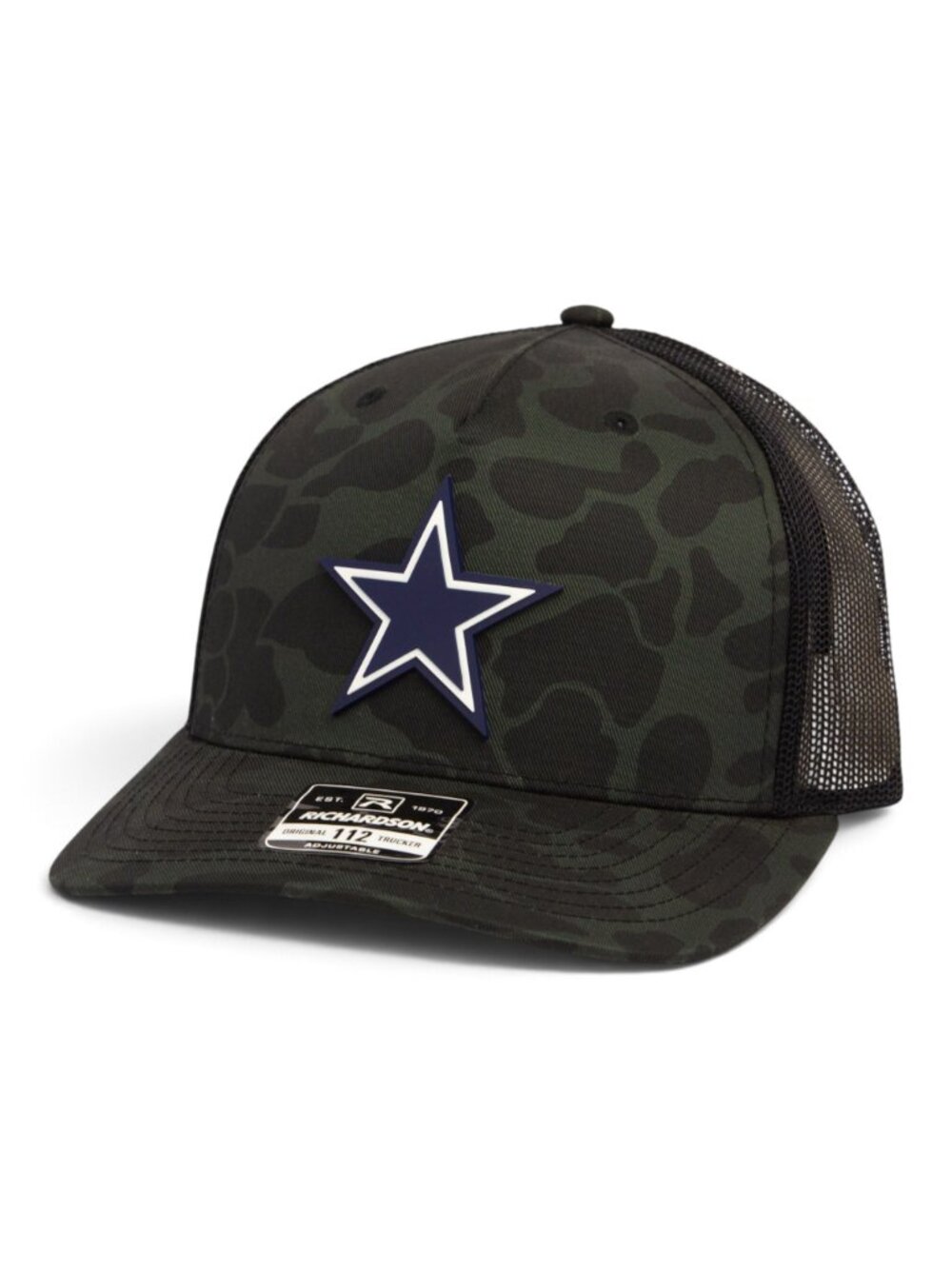 Dallas Cowboys 3D Snapback Trucker Hat- Sable Duck Camo/ Black